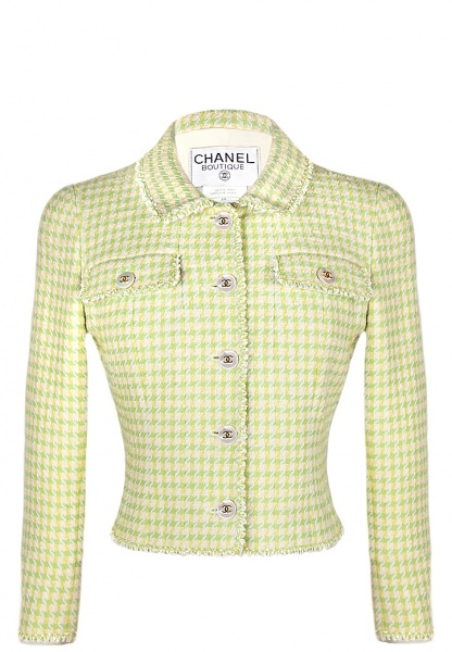 Chanel Pale Green Tweed Jacket