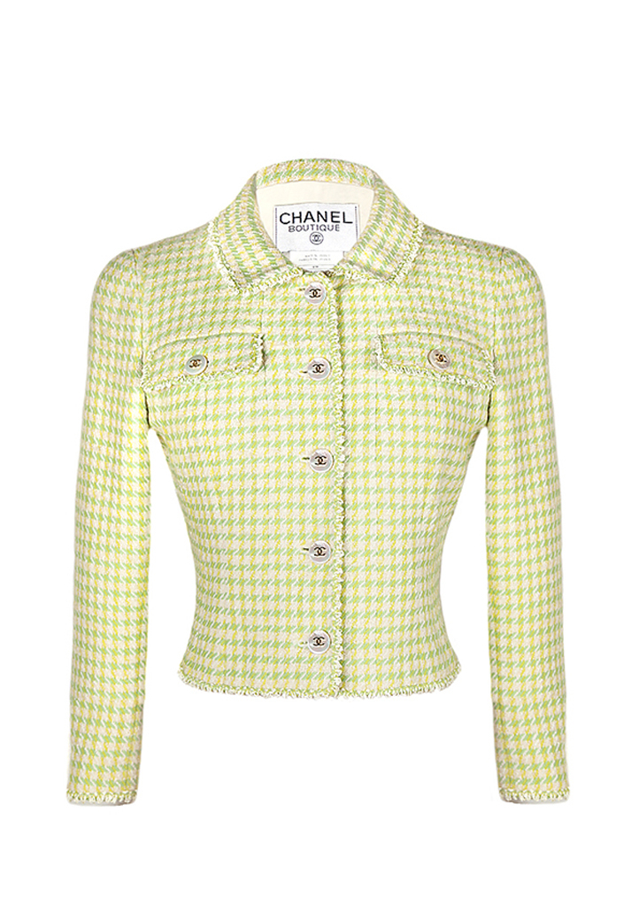 Chanel Pale Green Tweed Jacket