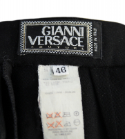 Versace Wide-Leg Black Trousers