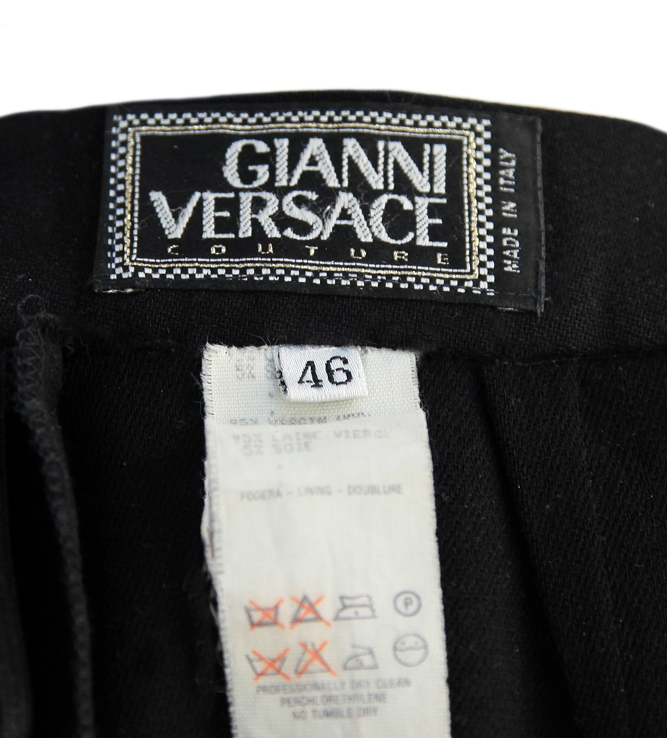 Versace Wide-Leg Black Trousers