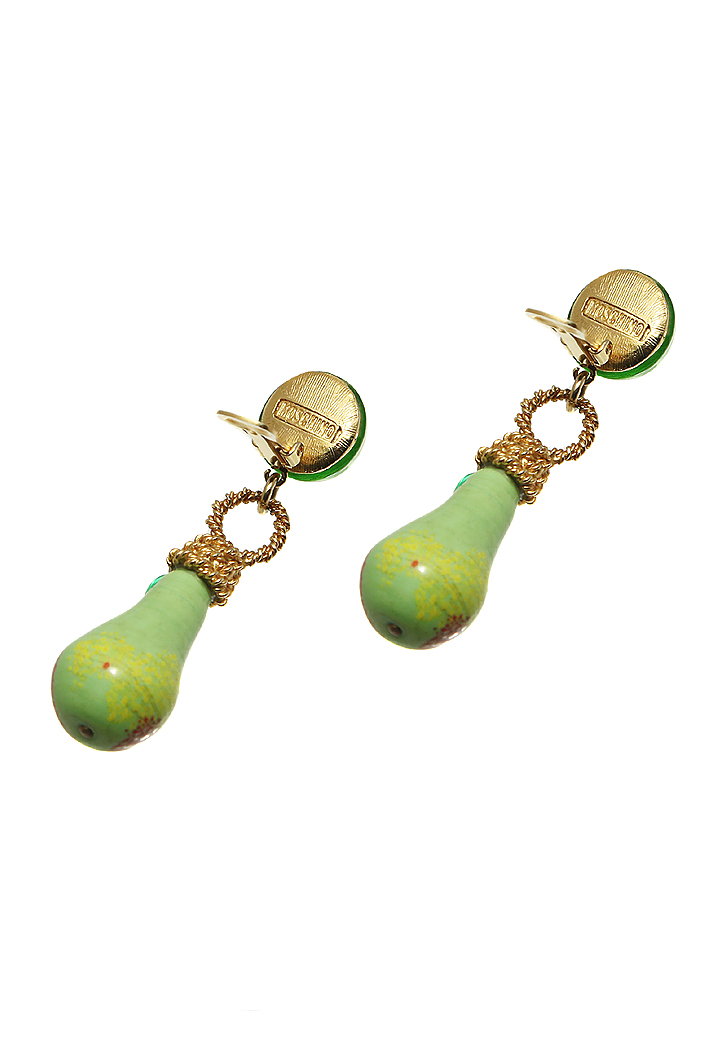 Moschino Clip-on Pendant Earrings