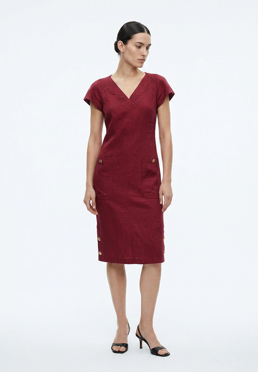 Chanel Burgundy Dress