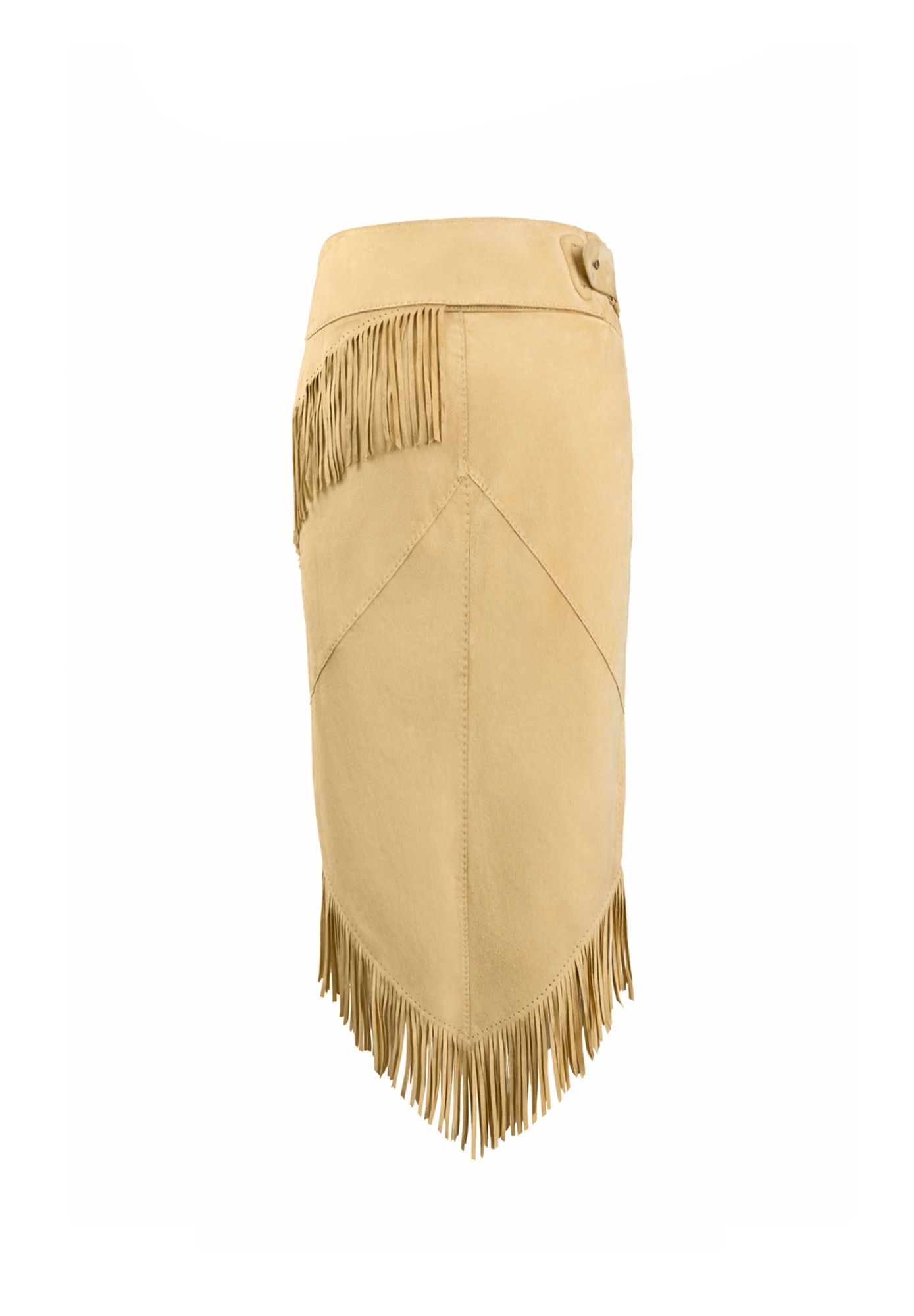 Hermès Suede Fringed Skirt