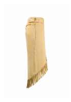 Hermès Suede Fringed Skirt