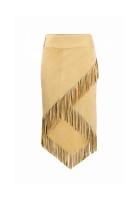 Hermès Suede Fringed Skirt