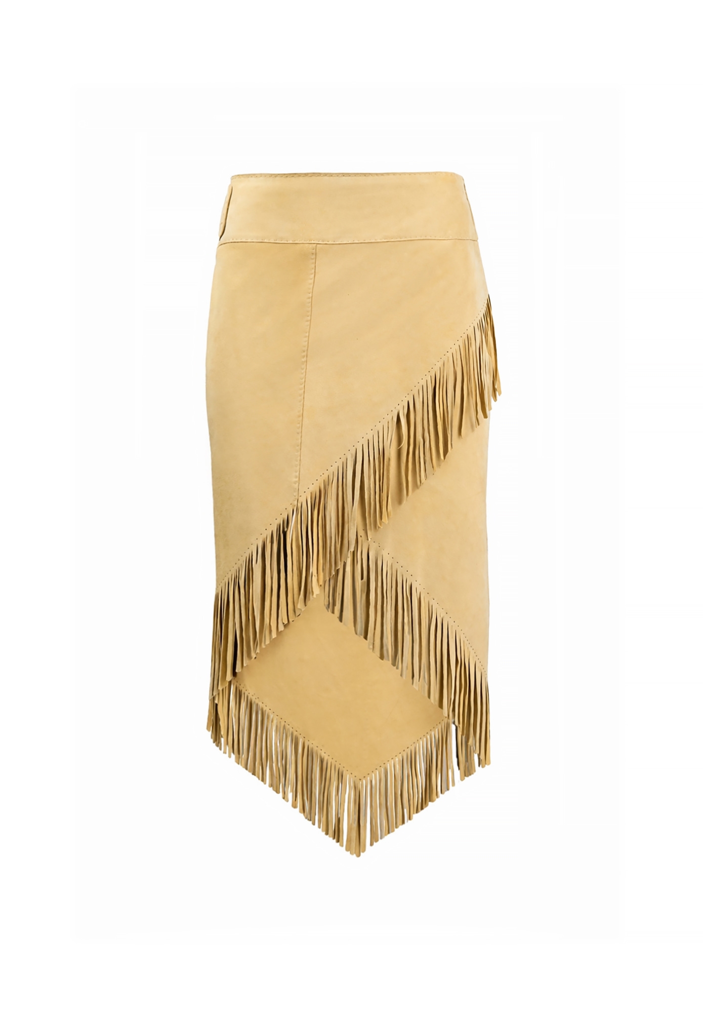 Hermès Suede Fringed Skirt