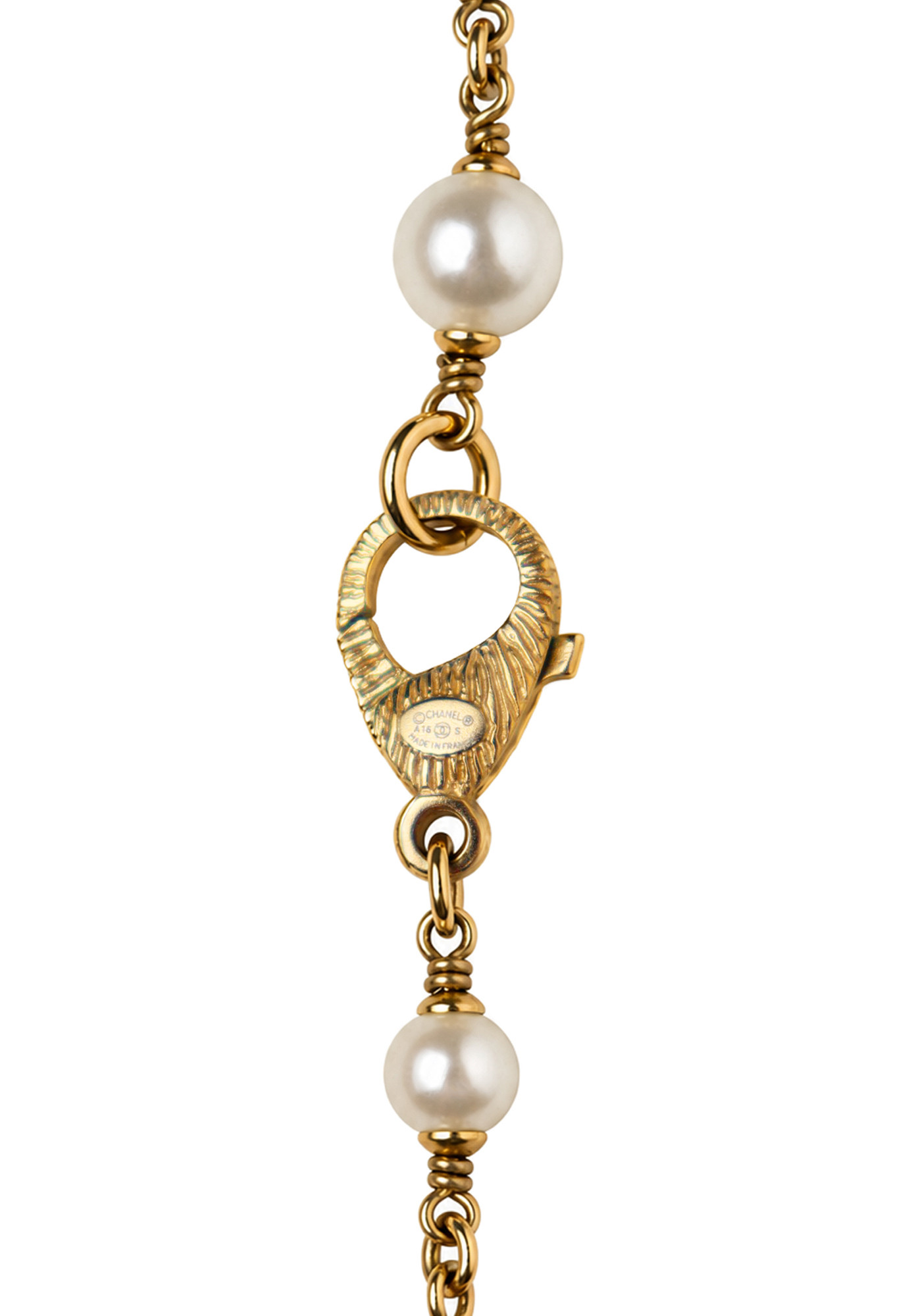 Chanel Pearl Necklace with Logos