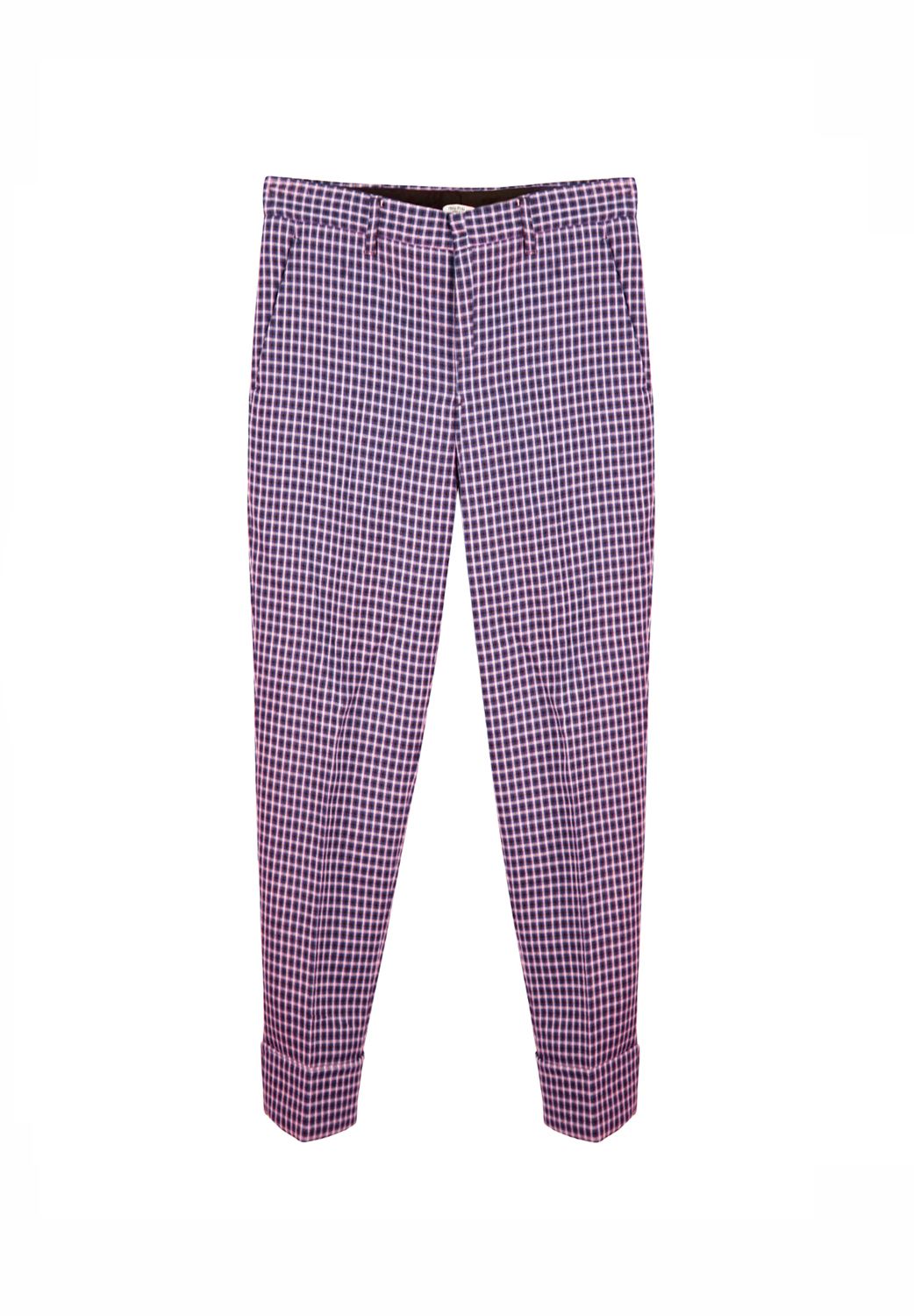 Miu Miu Purple Wool Checkered Pants
