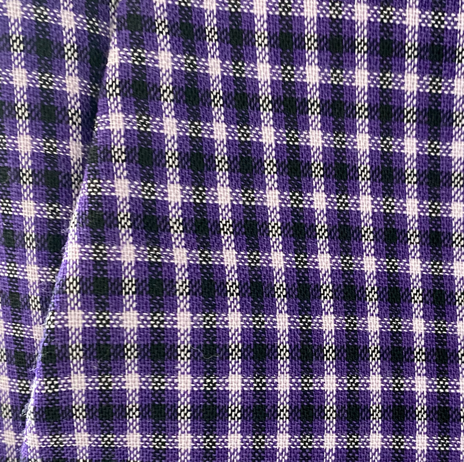 Miu Miu Purple Wool Checkered Pants