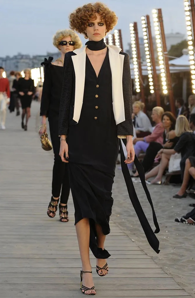 Chanel Navy Silk Dress