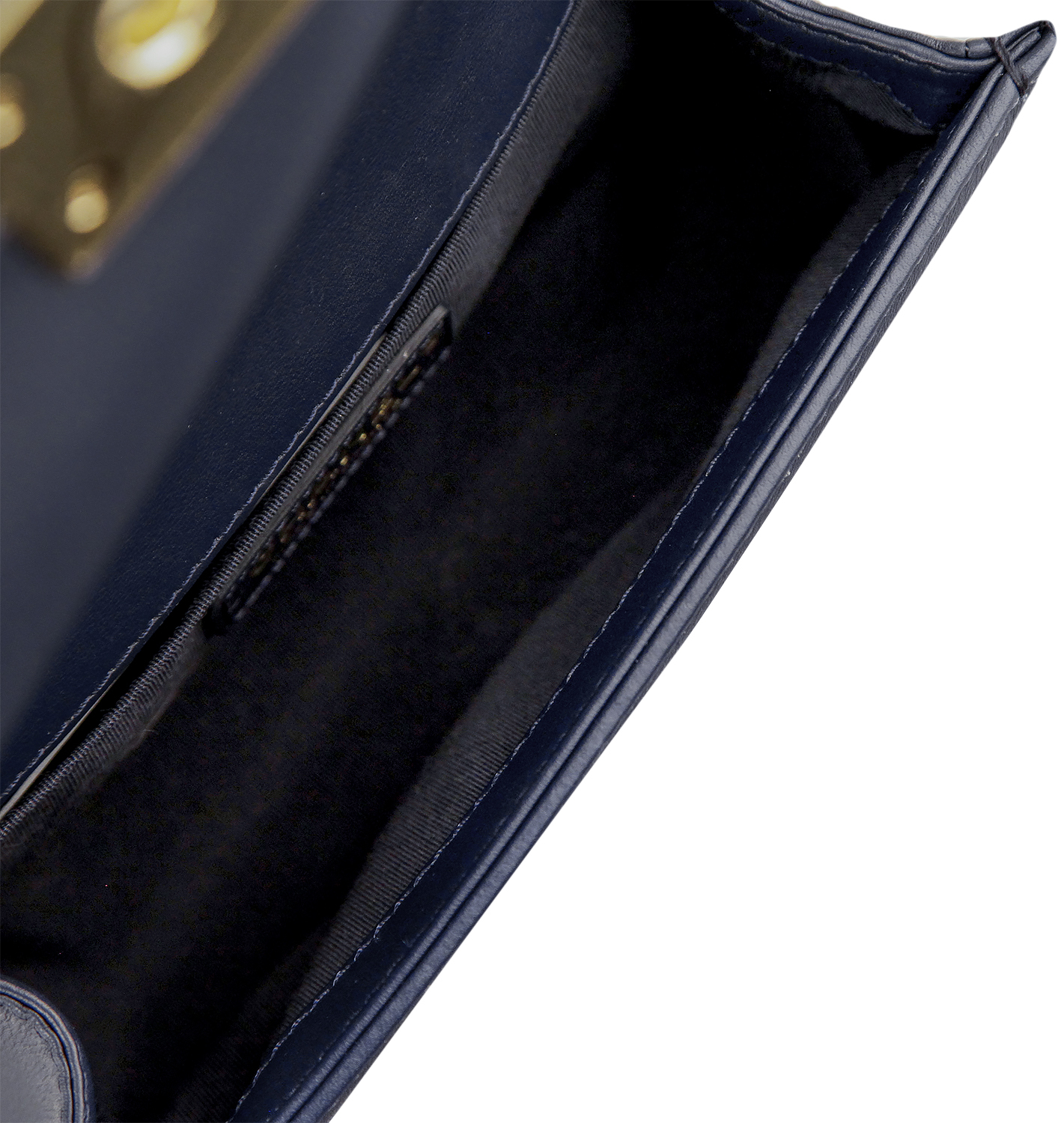 Chanel White And Navy Blue Small Boy Bag