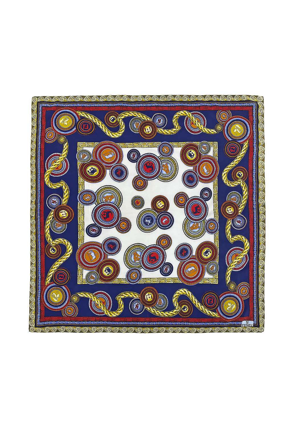 Fendi Silk Zodiac Signs Scarf