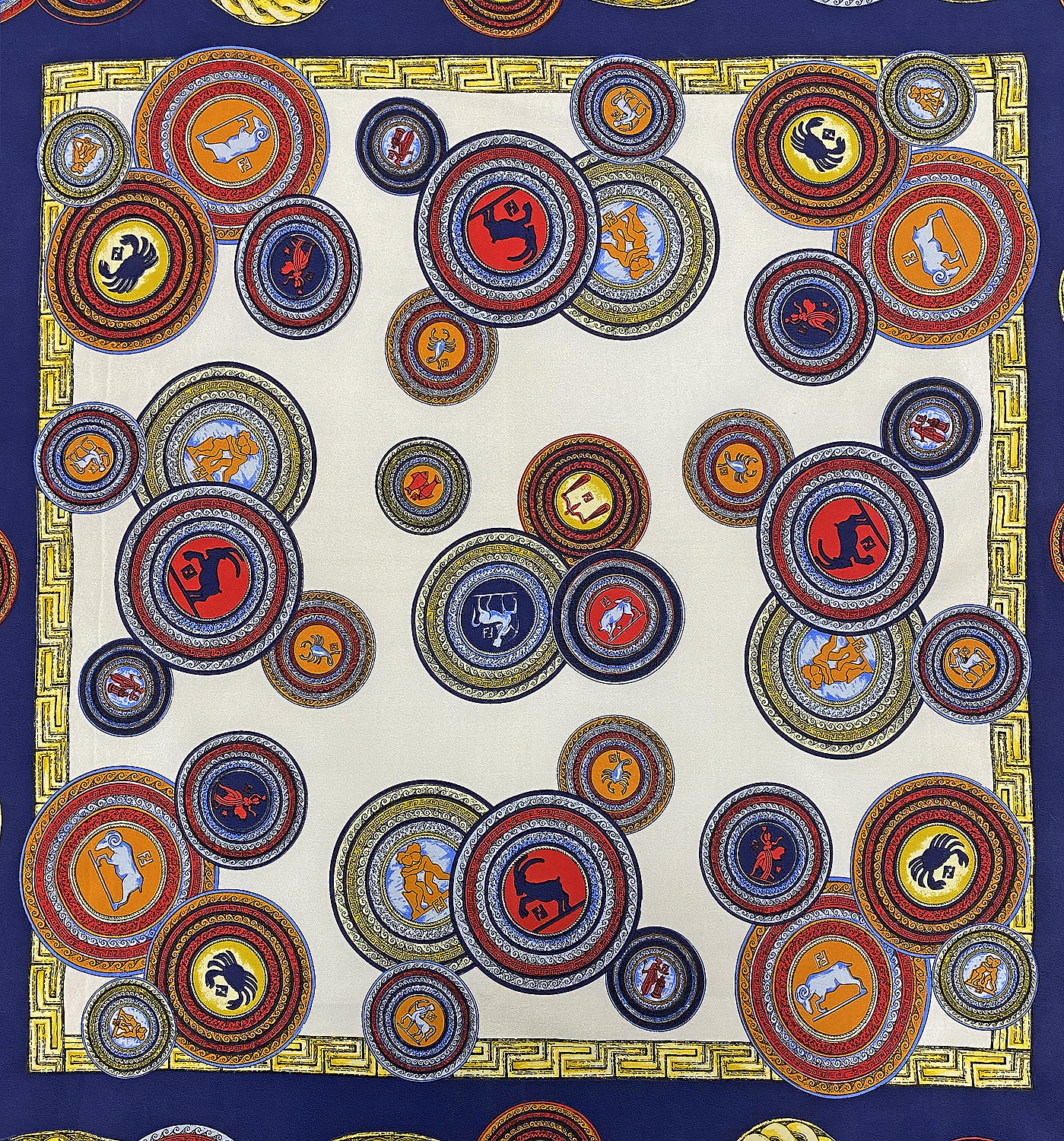 Fendi Silk Zodiac Signs Scarf