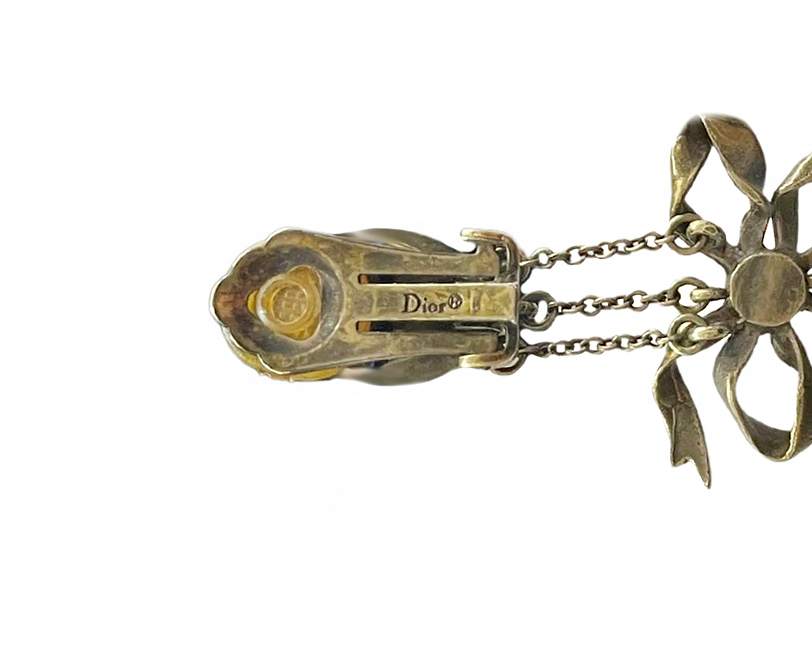 Christian Dior Haute Couture Pendant Clip-on Earrings
