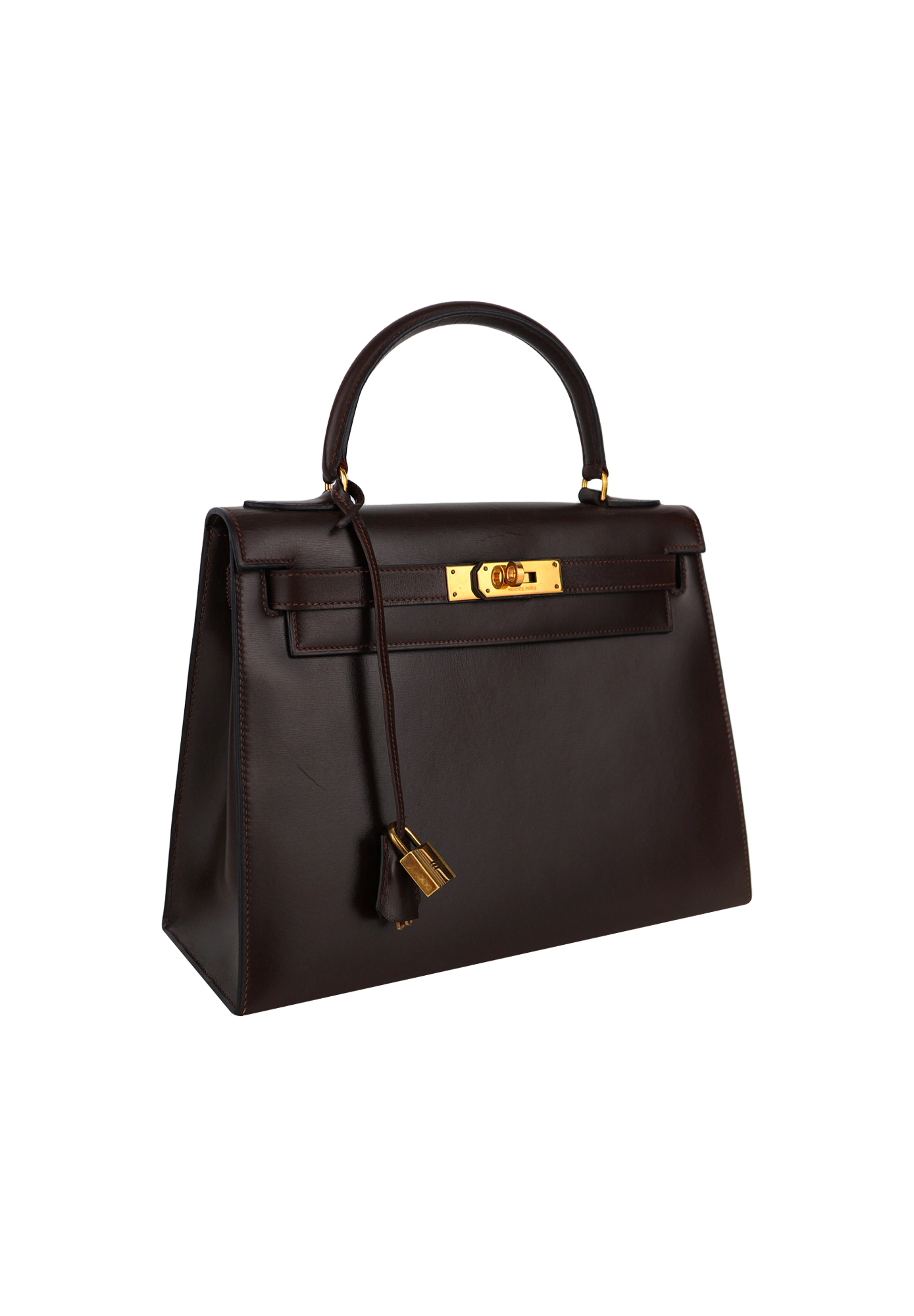 Hermès Kelly 28 Chocolate Box Sellier Bag