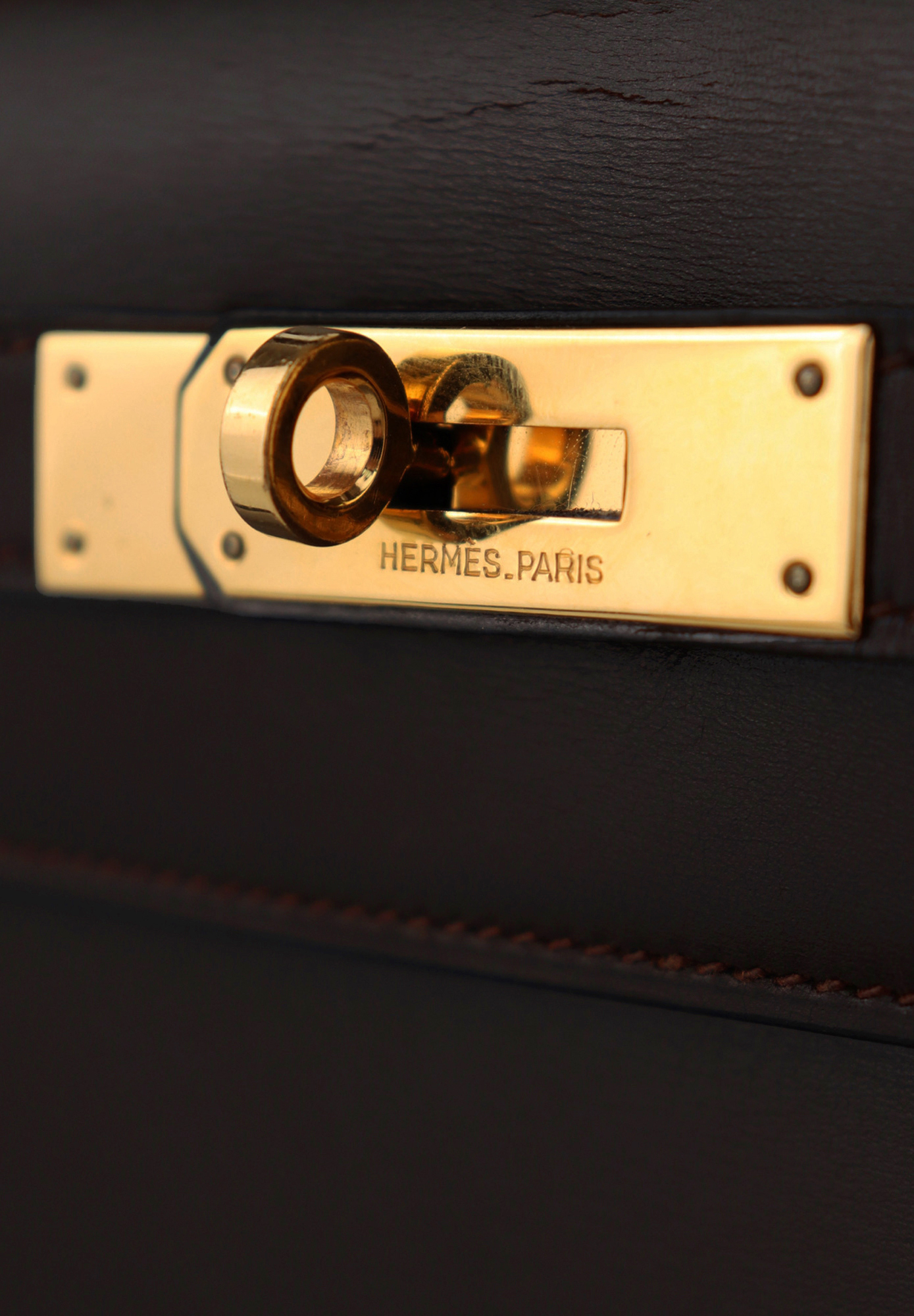 Hermès Kelly 28 Chocolate Box Sellier Bag