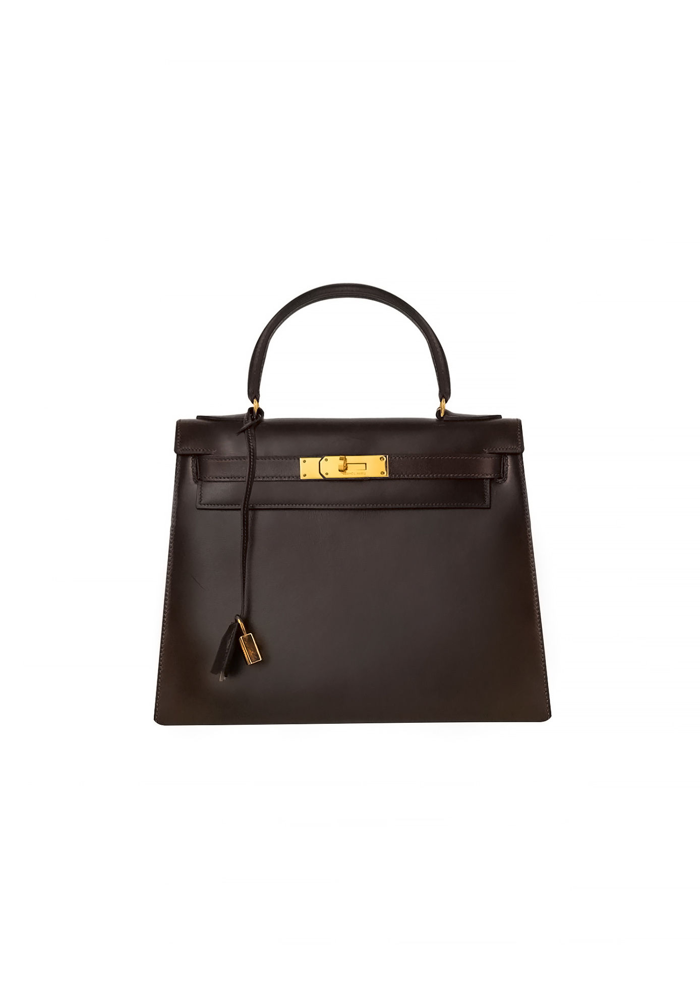 Hermès Kelly 28 Chocolate Box Sellier Bag