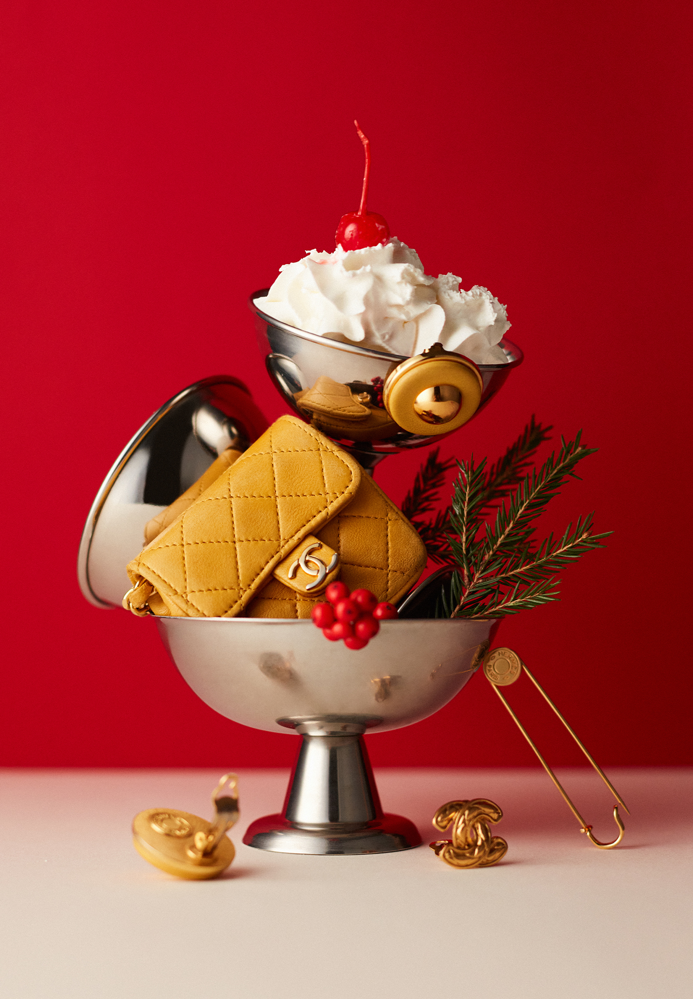 Hermès Round Sellier Clip-on Earrings