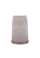 Chanel Tweed Fringed Skirt