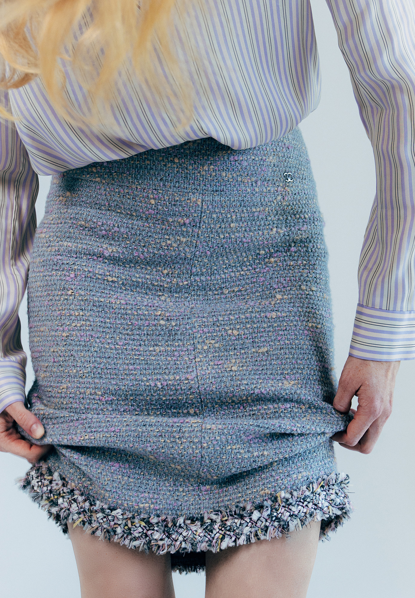 Chanel Tweed Fringed Skirt