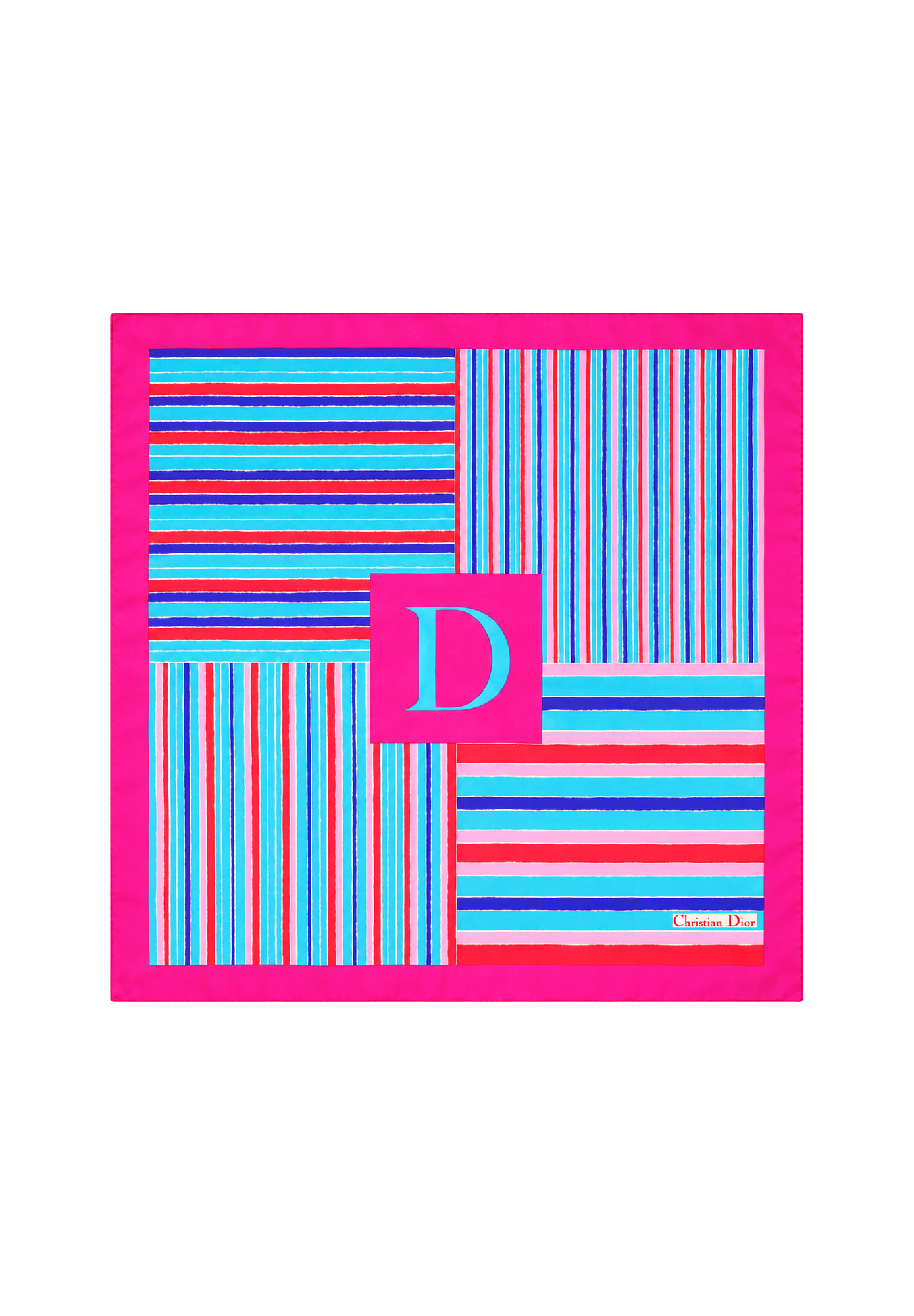 Christian Dior Silk Scarf with Geometric Print