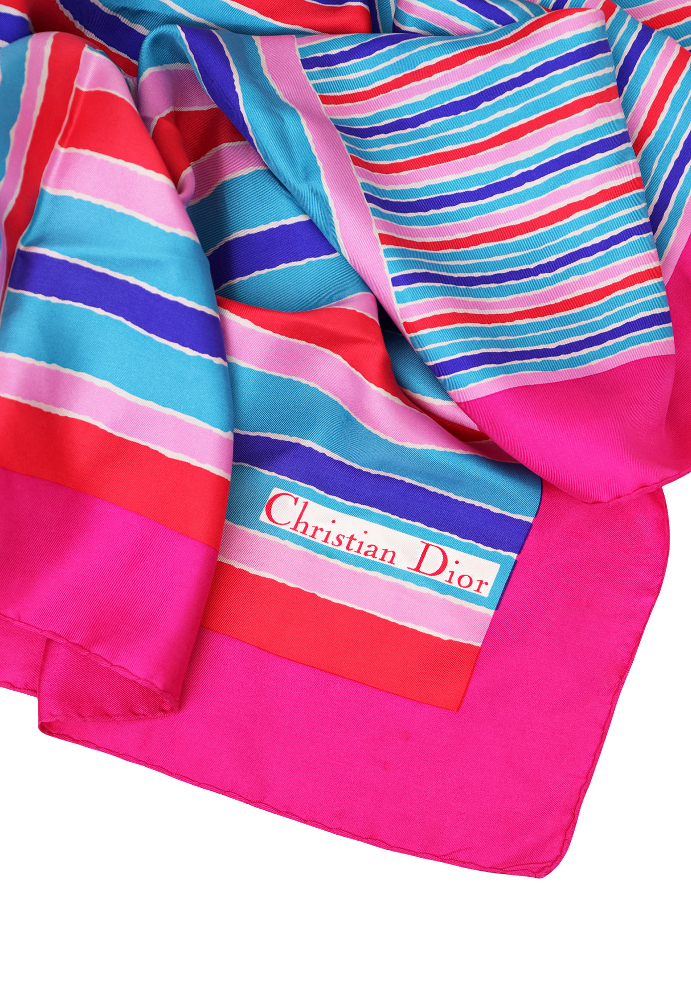 Christian Dior Silk Scarf with Geometric Print
