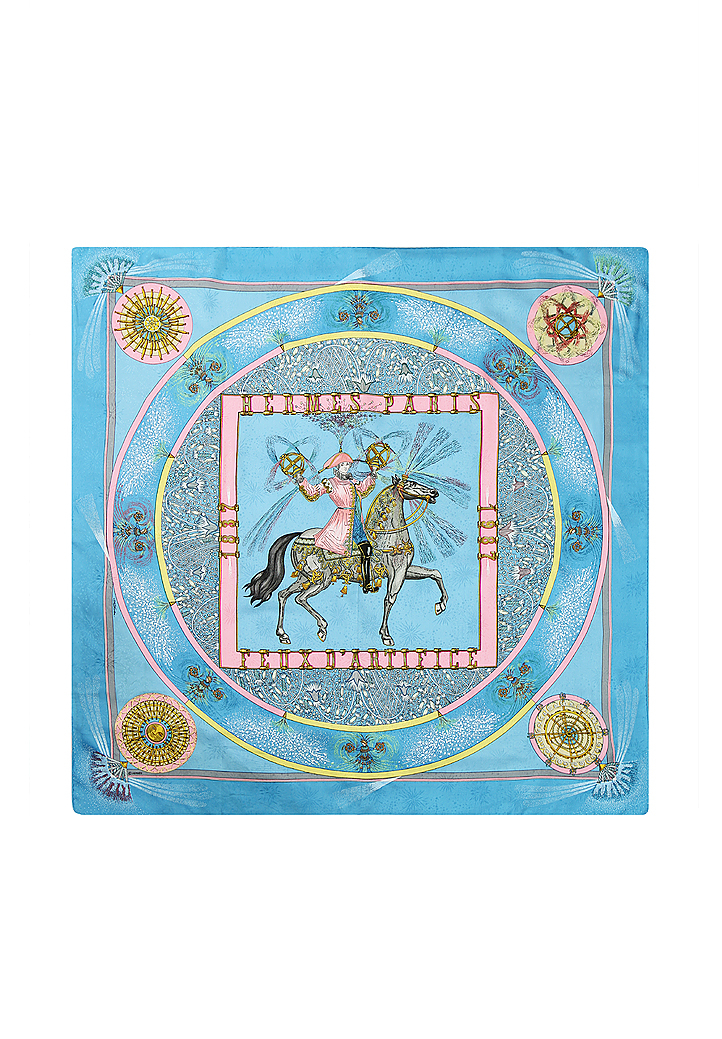 Hermès Feux D'Artifice Jacquard Silk Scarf