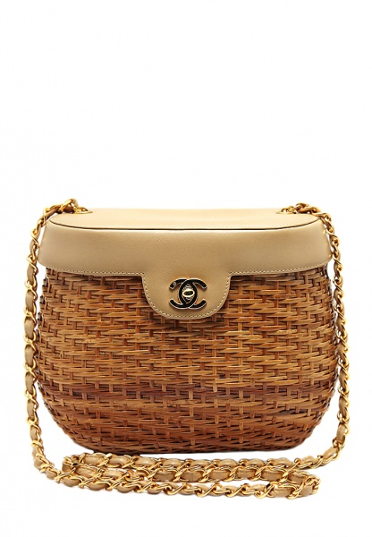 Chanel Straw Shoulder Bag