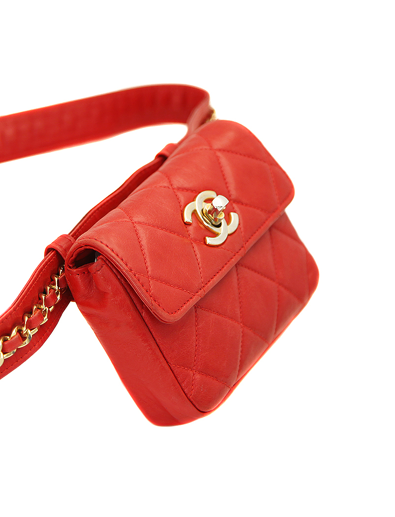 Chanel Red Belt Bag