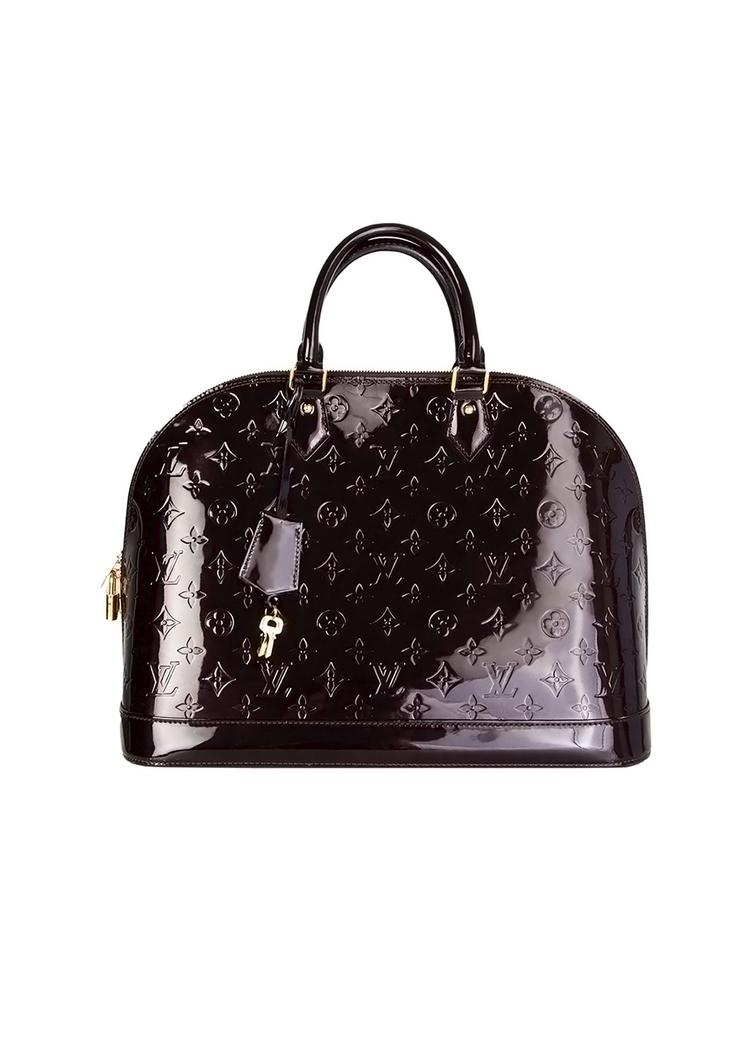Louis Vuitton Alma MM Amarante Monogram Vernis Bag