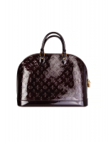 Louis Vuitton Alma MM Amarante Monogram Vernis Bag