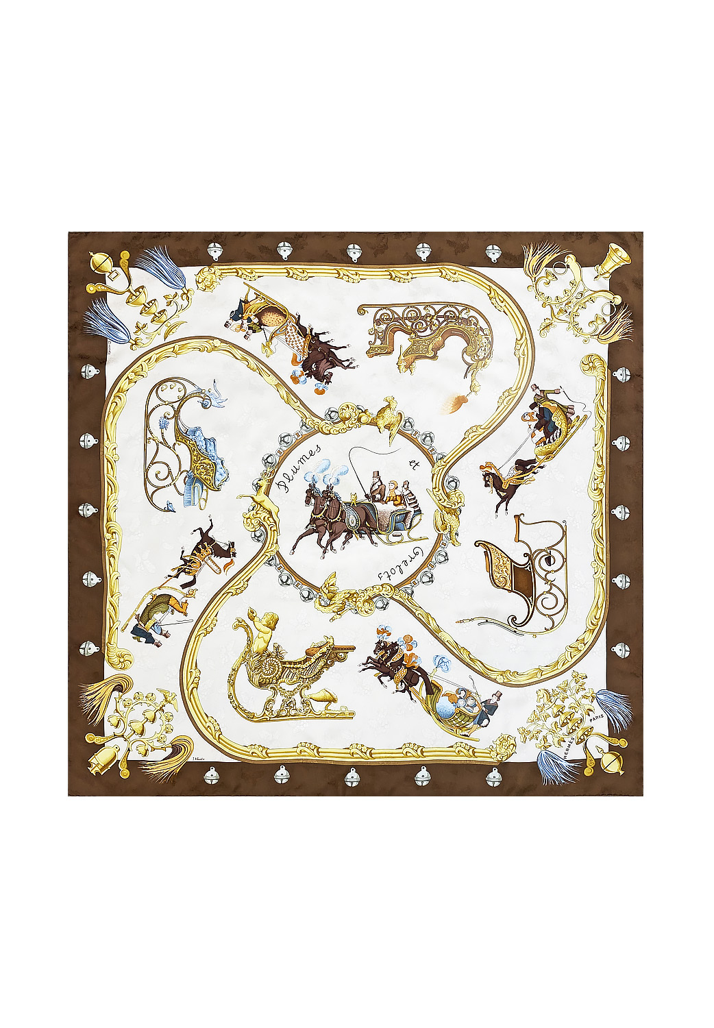 Hermès Plumes et Grelots Scarf