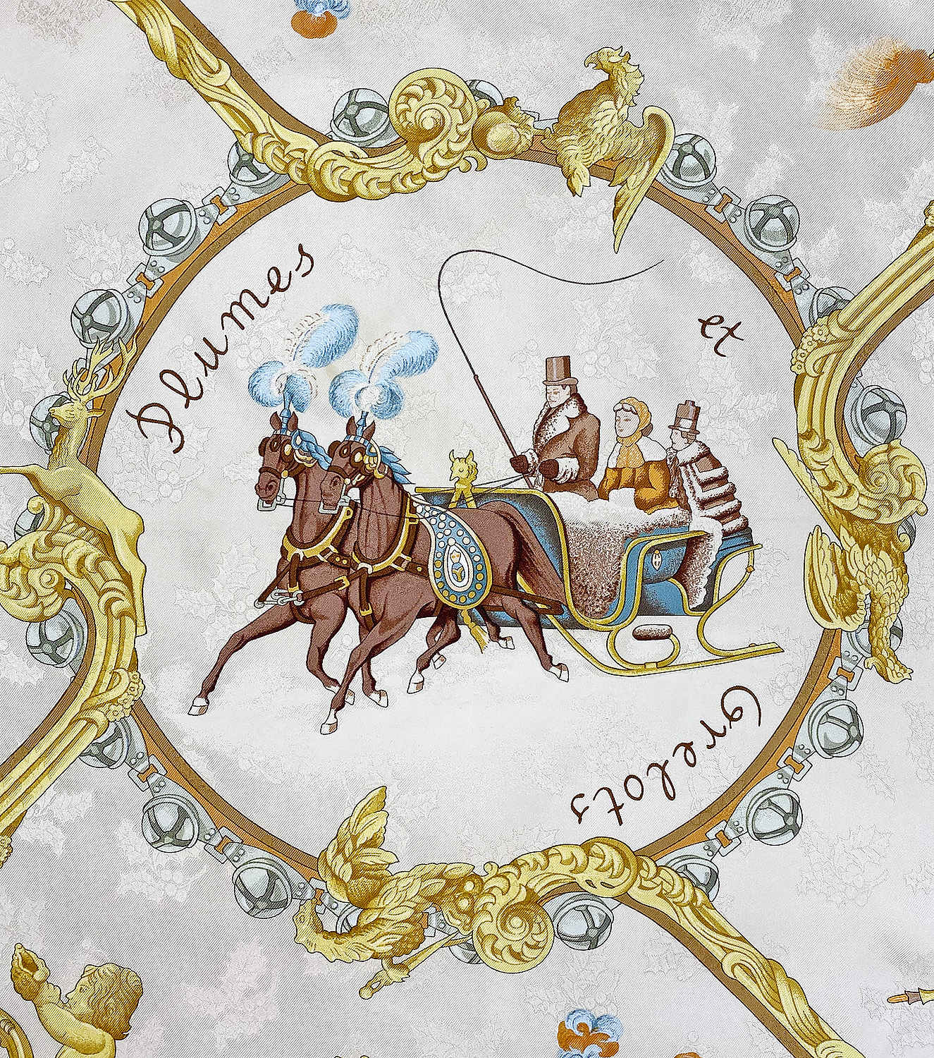 Hermès Plumes et Grelots Scarf