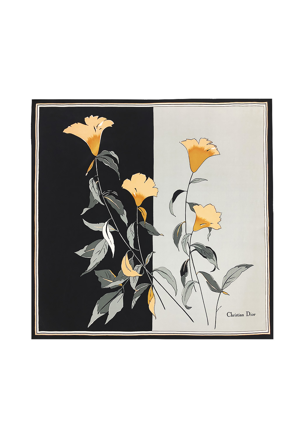 Christian Dior Silk Floral Scarf