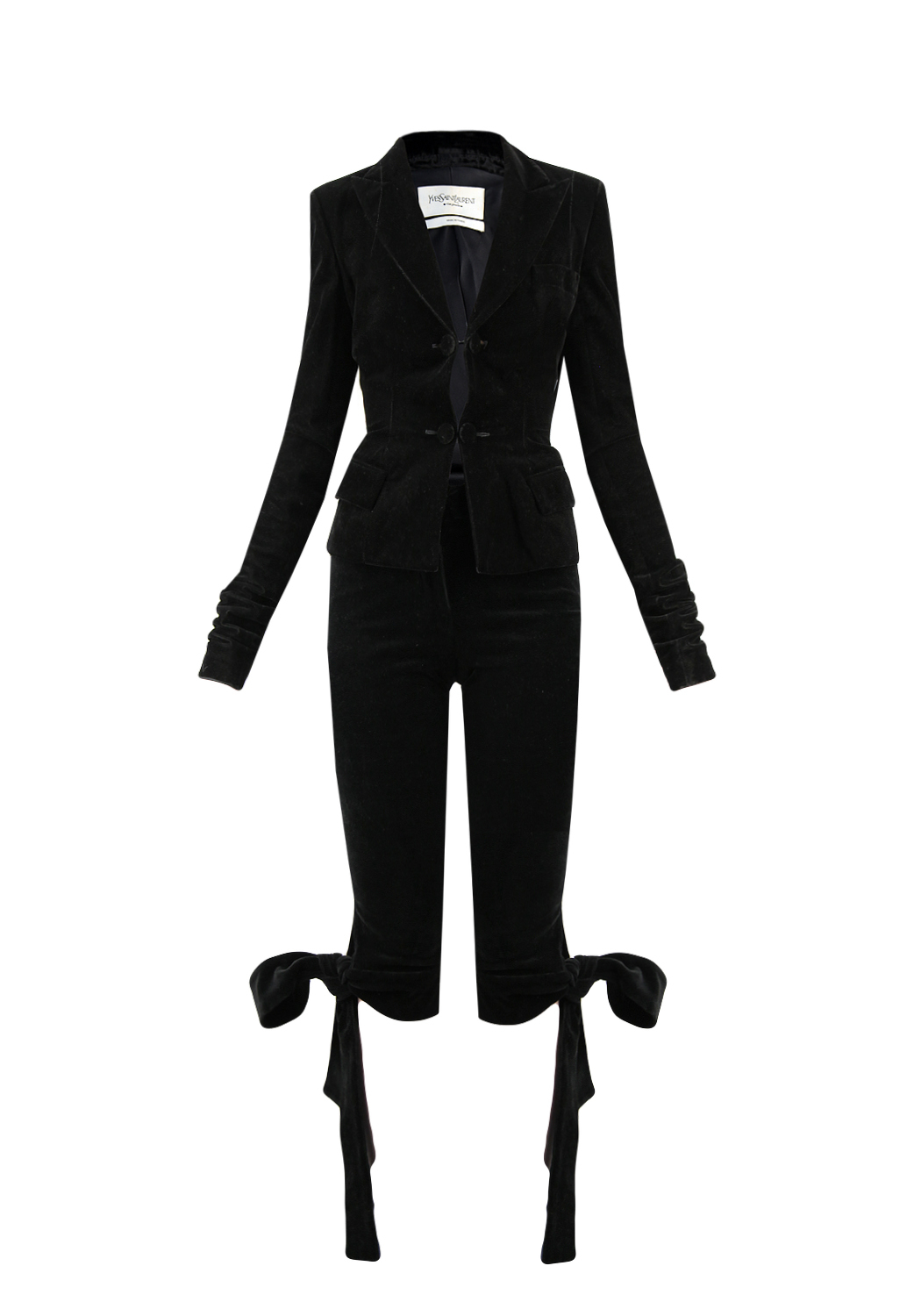 Yves Saint Laurent Black Velvet Suit