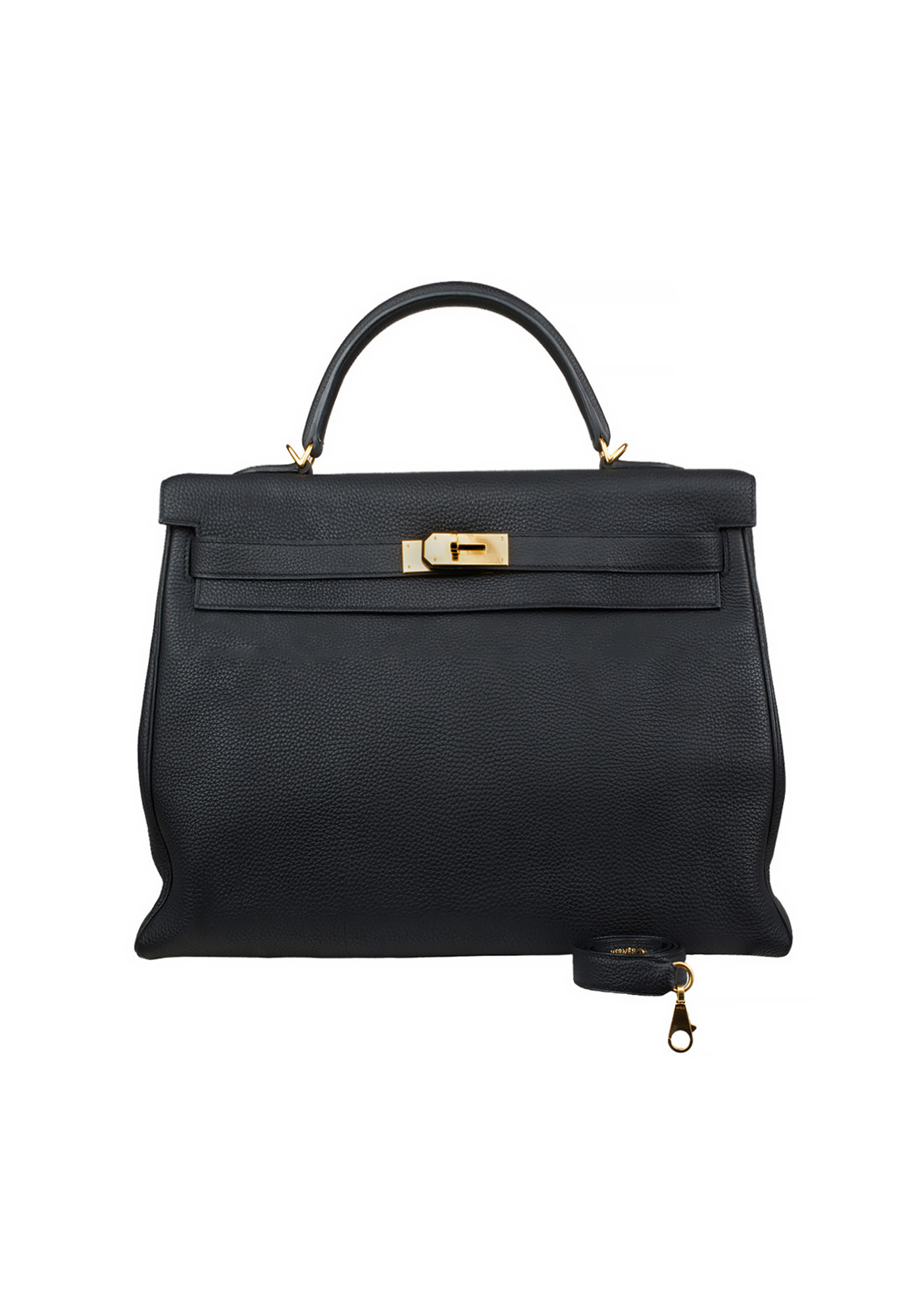 Hermès Kelly 40 Noir Togo Bag