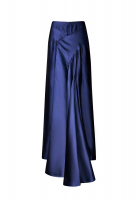Blue Draped Chanel Haute Couture Skirt