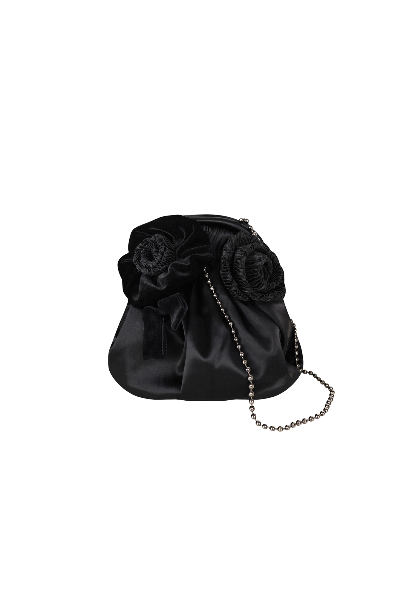 Les Tropeziennes Satin Handbag With Flowers
