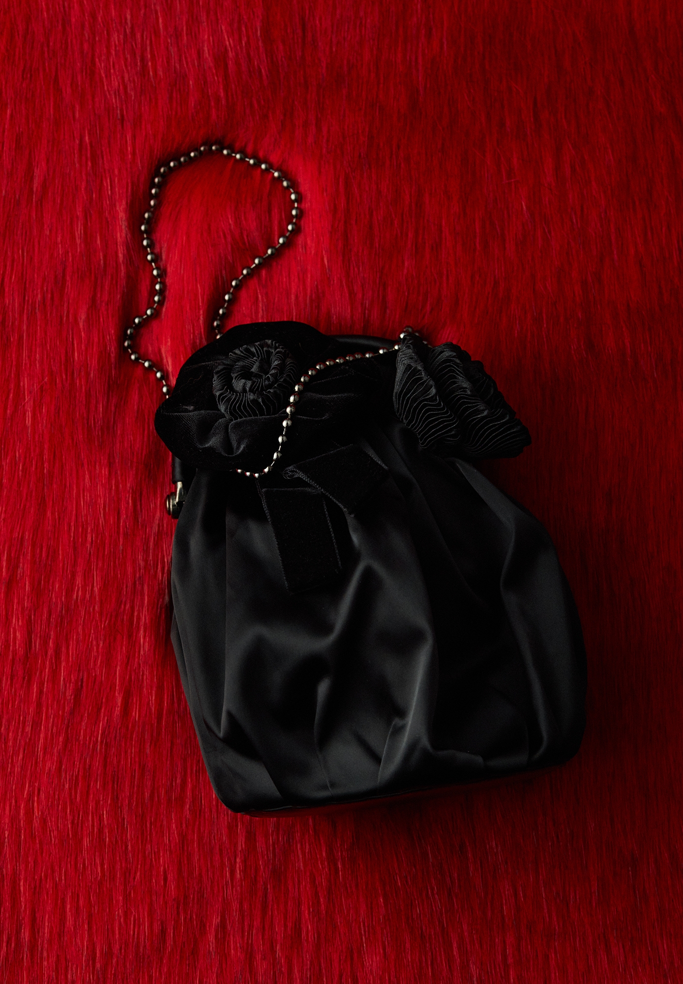 Les Tropeziennes Satin Handbag With Flowers