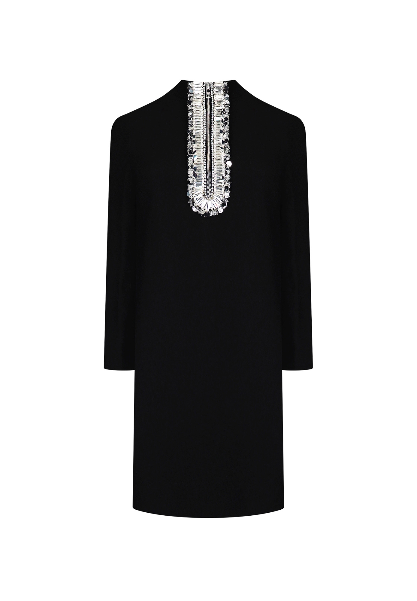 Prada Black Dress With Crystals