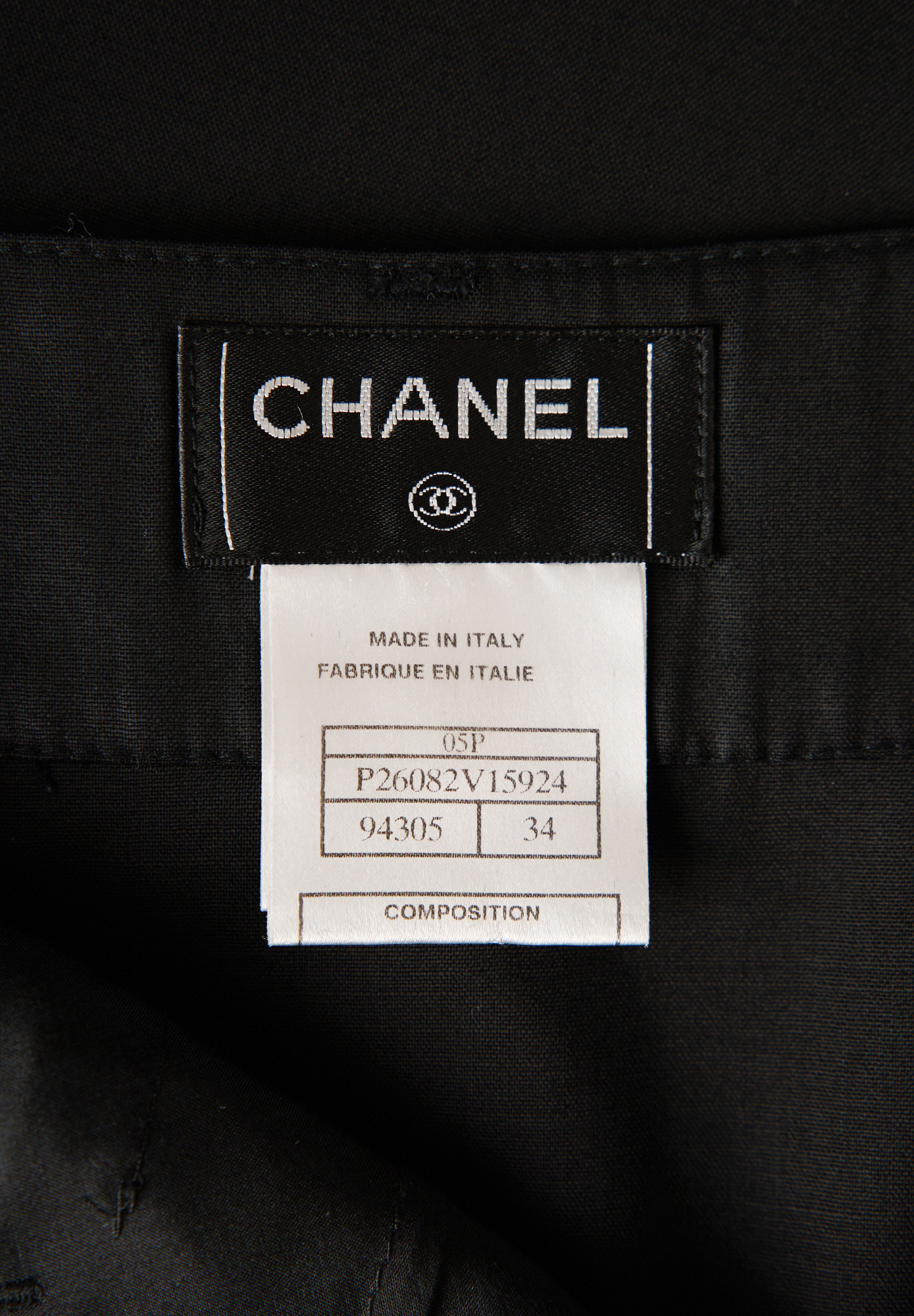 Chanel Black Pockets Skirt