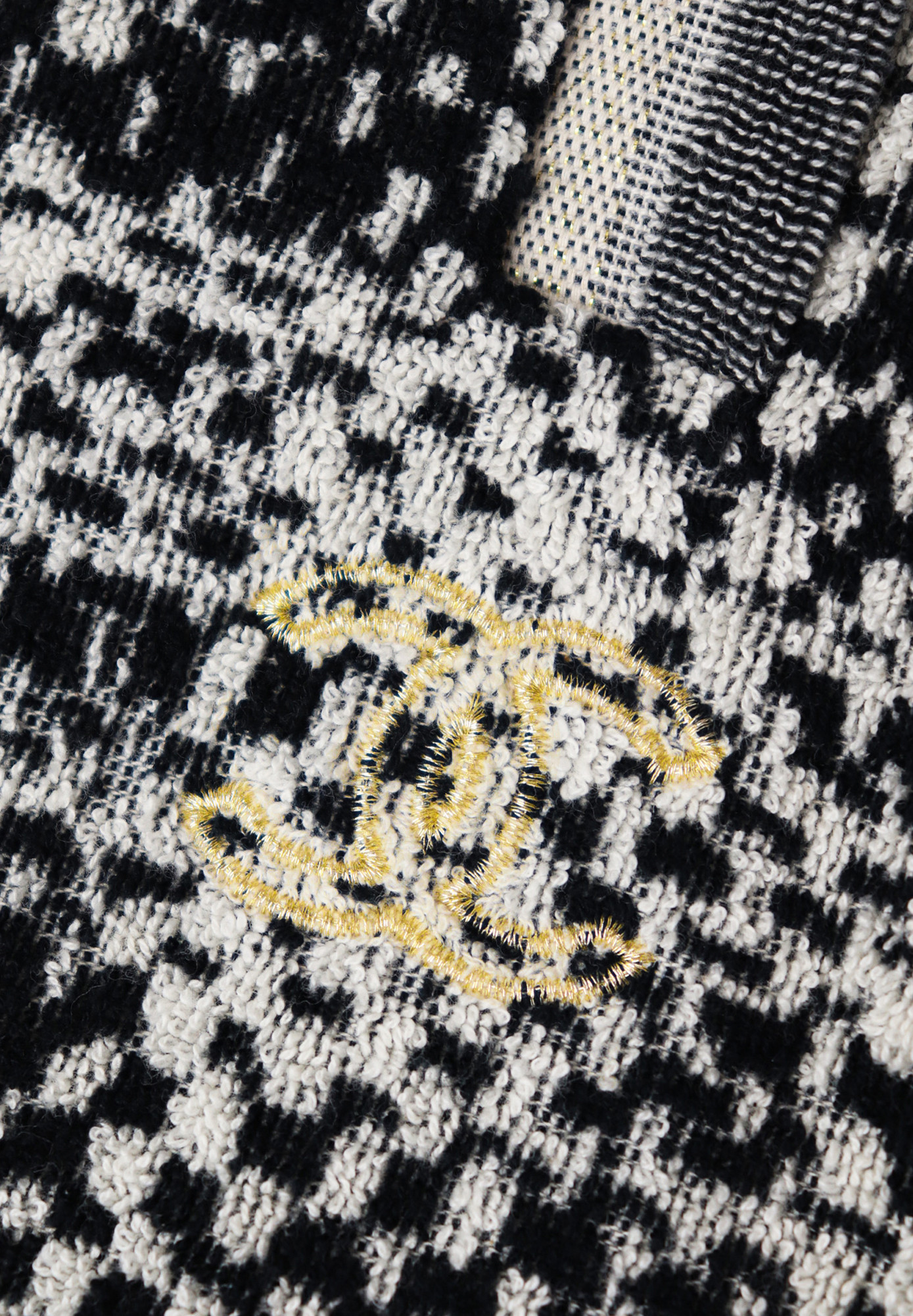 Chanel Black And White Cape Coat