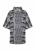 Chanel Black And White Cape Coat