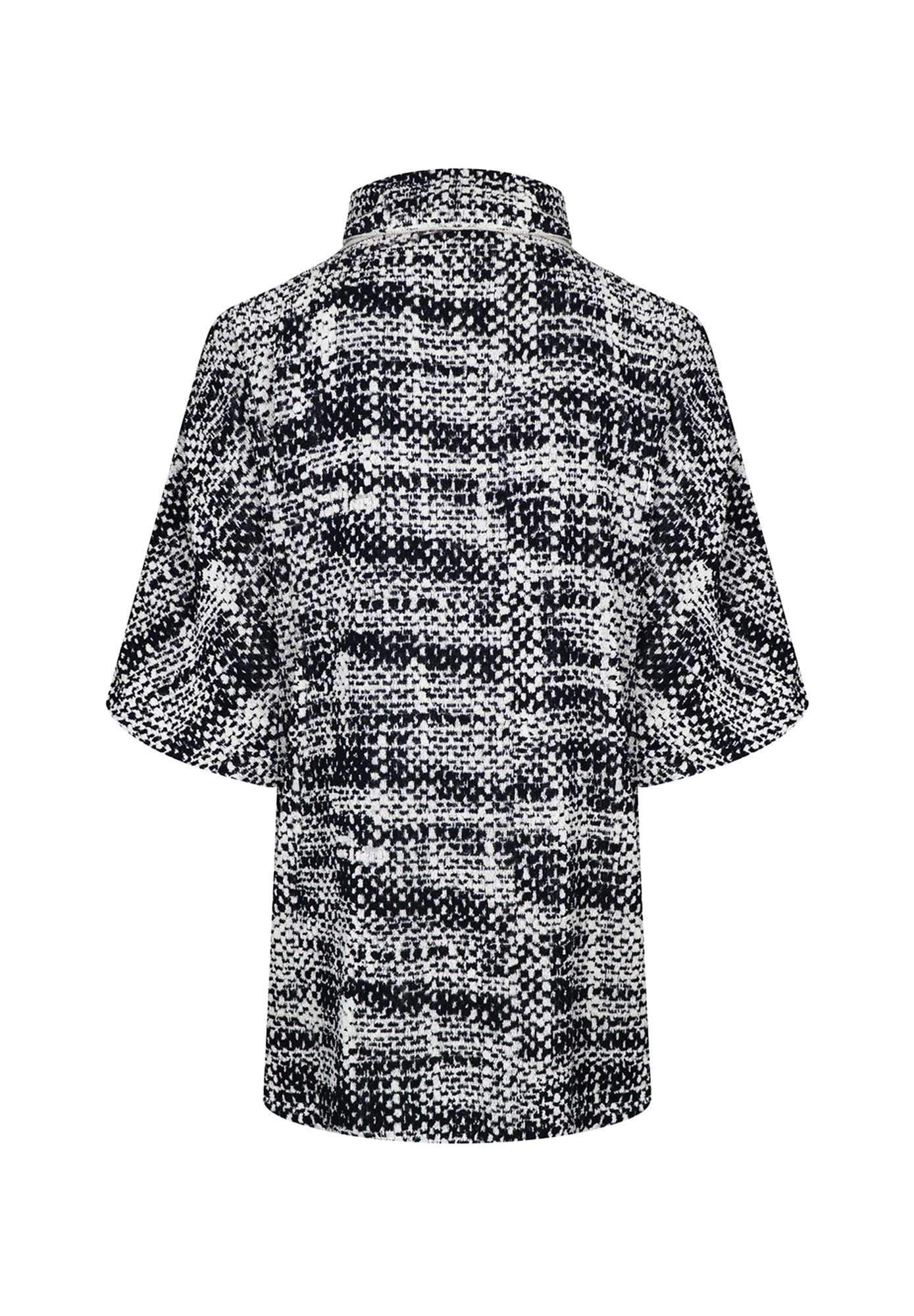 Chanel Black And White Cape Coat