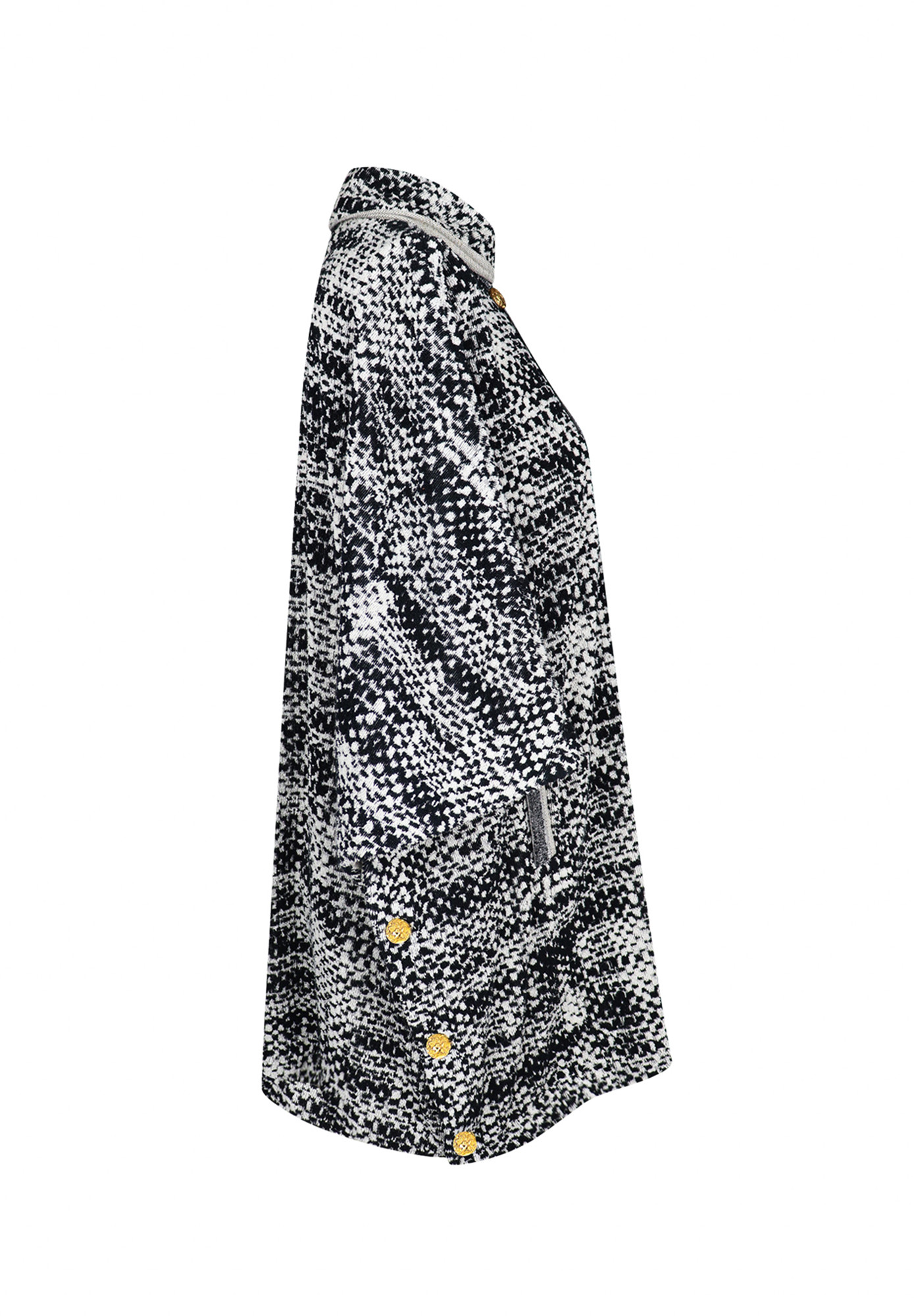 Chanel Black And White Cape Coat