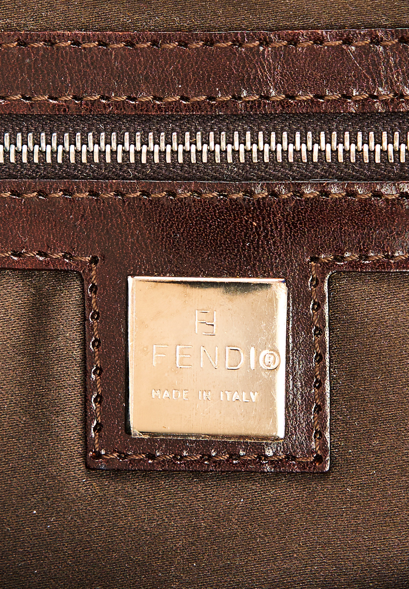 Fendi Baguette Beaded Bag With Mother Of Pearl