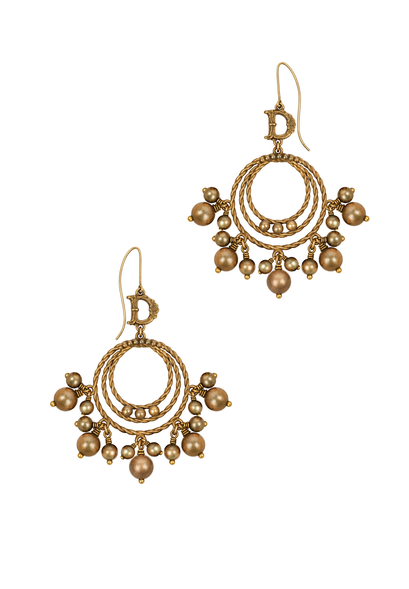 Christian Dior Earrings with Pendants and Logo