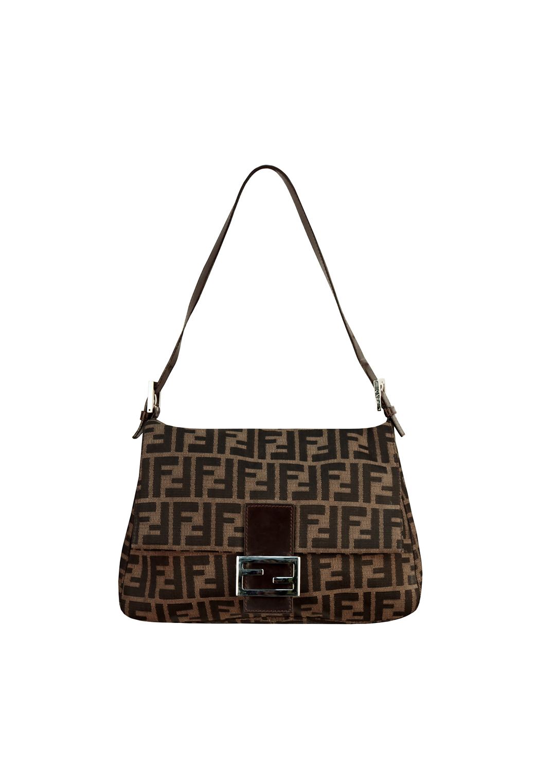 Fendi Zucca Canvas Mamma Baguette Bag