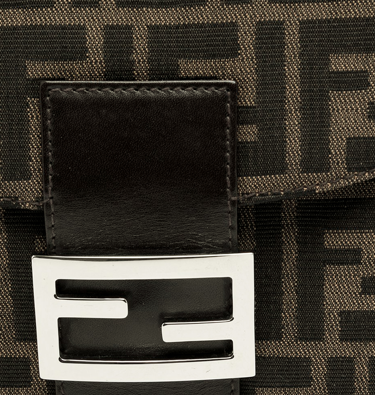 Fendi Zucca Canvas Mamma Baguette Bag