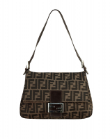 Fendi Zucca Canvas Mamma Baguette Bag
